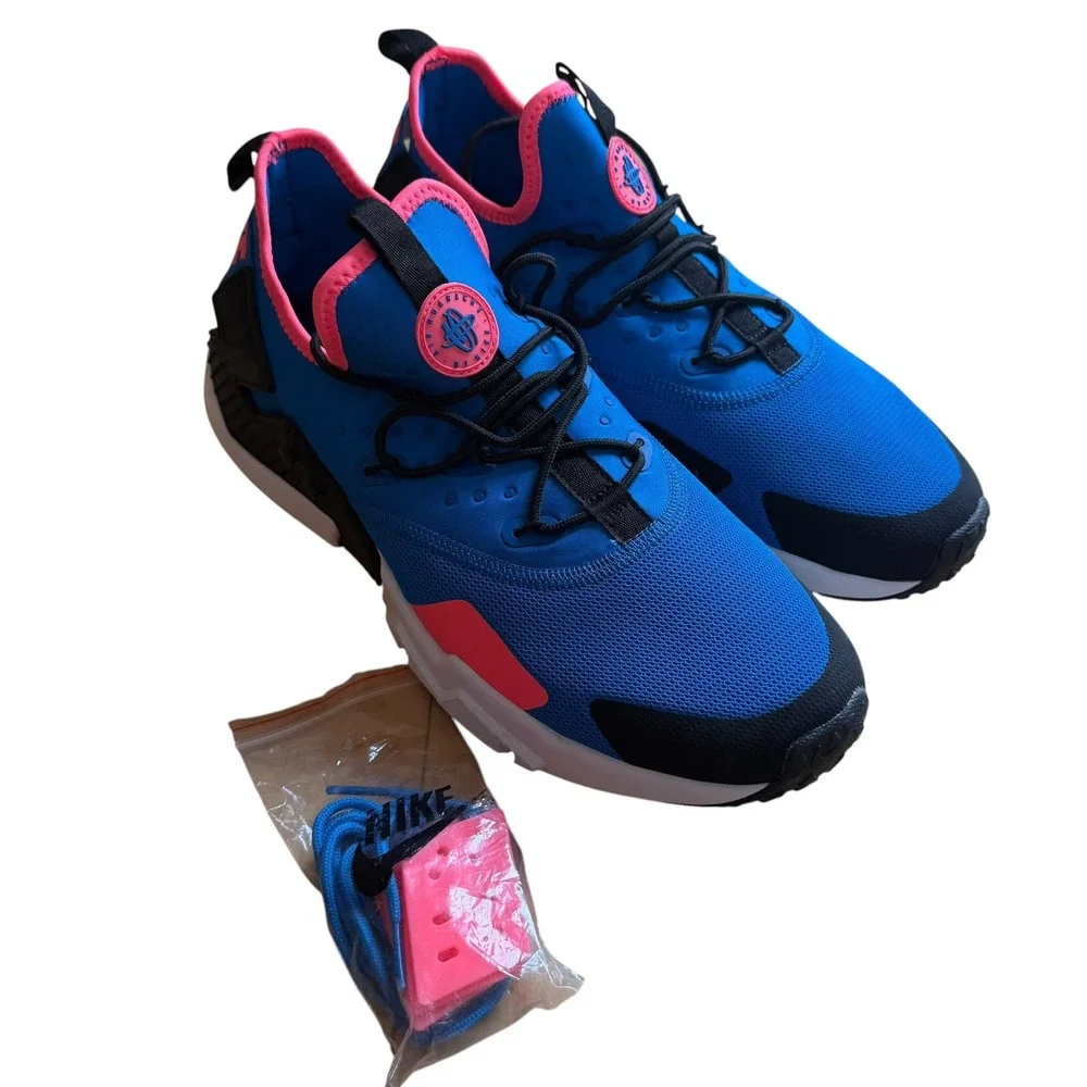 Nike Air Huarache Drift Men Size 12 Blue AH7334-403 New Running Shoes Sneakers